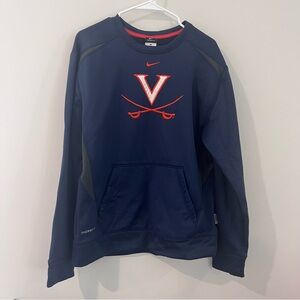 Nike University Of Virginia Cavaliers Pullover  Top Thermafit Small Sweatshirt